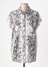 Chemisier manches courtes manches courtes gris NÜ femme