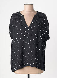 Blouse manches courtes manches courtes noir SURKANA femme