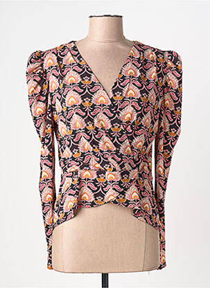 Top coupe cintrée manches longues noir MORGAN femme