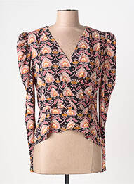 Top coupe cintrée manches longues noir MORGAN femme