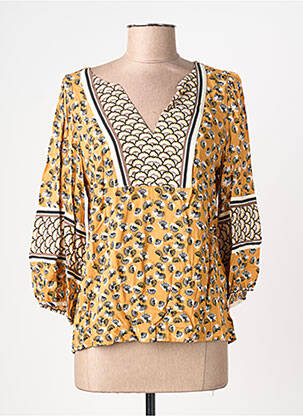 Blouse imprimé fantaisie manches 3/4 jaune LOLA ESPELETA femme