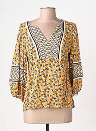 Blouse imprimé fantaisie manches 3/4 jaune LOLA ESPELETA femme