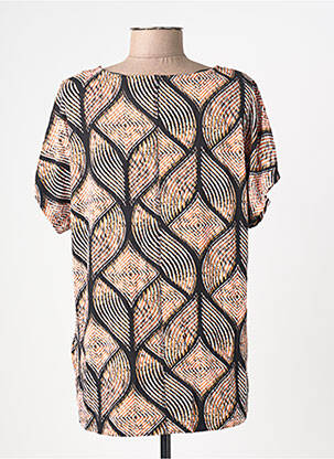 T-shirt imprimé fantaisie manches courtes orange CISO femme