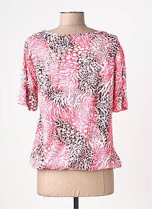 T-shirt stretch manches courtes rose SIGNATURE femme