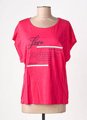T-shirt stretch manches courtes rouge MORGAN femme