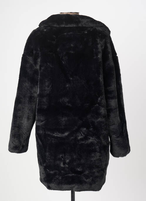 Manteau long coupe cintrée sans capuche noir ÉTYMOLOGIE femme