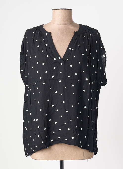 Blouse manches courtes manches courtes noir SURKANA femme