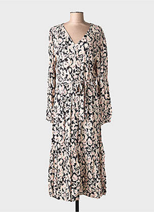 Robe longue manches longues manches longues noir C'EST BEAU LA VIE femme