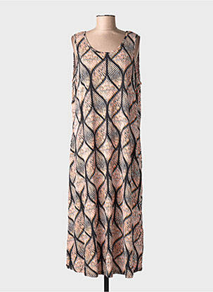 Robe mi-longue sans manche sans manche noir CISO femme