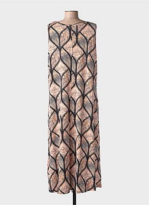 Robe mi-longue sans manche sans manche noir CISO femme