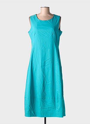 Robe mi-longue sans manche sans manche bleu DOLCEZZA femme
