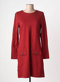 Robe mi-longue manches longues manches longues rouge SURKANA femme