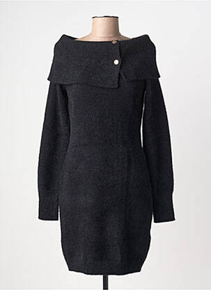 Robe pull stretch manches longues noir MORGAN femme