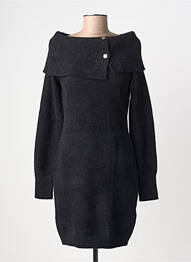 Robe pull stretch manches longues noir MORGAN femme