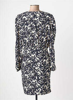 Robe mi-longue coupe fluide manches longues noir MORGAN femme