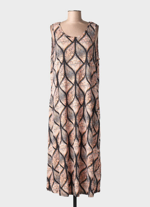 Robe mi-longue sans manche sans manche noir CISO femme