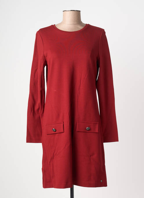 Robe mi-longue manches longues manches longues rouge SURKANA femme