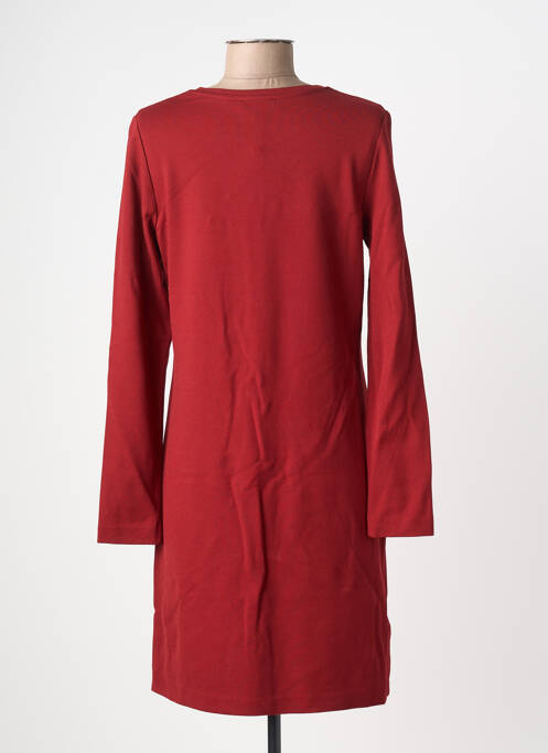 Robe mi-longue manches longues manches longues rouge SURKANA femme