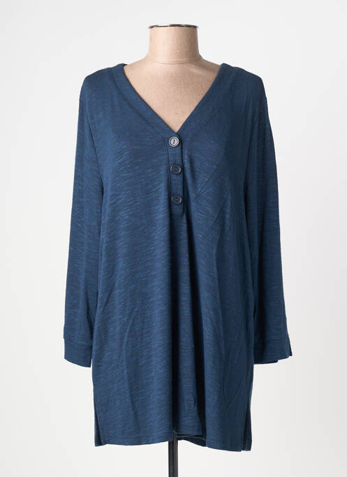 Top stretch manches longues bleu CISO femme