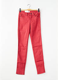 Jeans coupe slim tissage brut taille normale rouge C'EST BEAU LA VIE femme