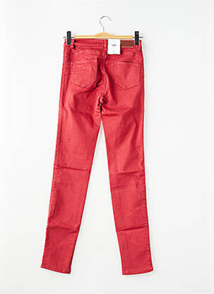 Jeans coupe slim tissage brut taille normale rouge C'EST BEAU LA VIE femme