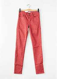 Jeans coupe slim tissage brut taille normale rouge C'EST BEAU LA VIE femme