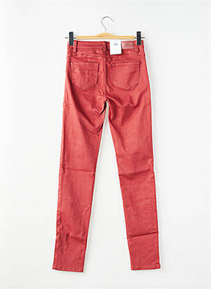 Jeans coupe slim tissage brut taille normale rouge C'EST BEAU LA VIE femme