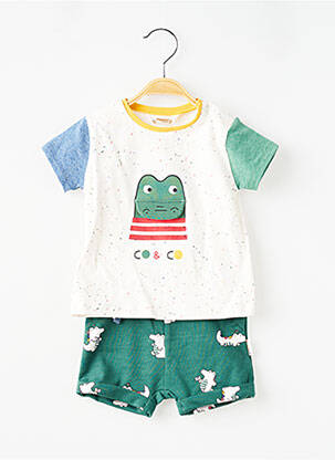 Ensemble short coupe droite vert MAYORAL garçon
