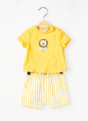Ensemble short coupe droite jaune MAYORAL garçon