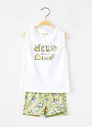 Ensemble short tissage jersey vert MAYORAL garcon