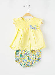Ensemble short tissage popeline jaune MAYORAL fille