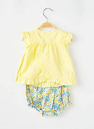 Ensemble short tissage popeline jaune MAYORAL fille