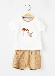 Ensemble short tissage jersey marron MAYORAL garcon