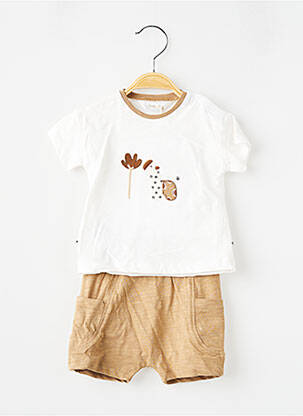 Ensemble short tissage jersey marron MAYORAL garcon