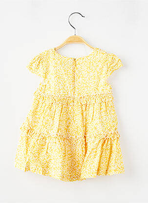 Robe mi-longue manches courtes manches courtes jaune MAYORAL fille