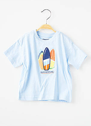 T-shirt stretch manches courtes bleu MAYORAL garçon