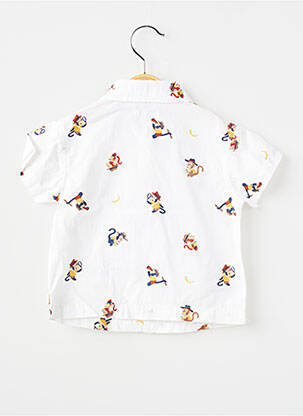 Chemise manches courtes tissage popeline blanc MAYORAL garçon