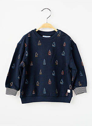 Sweat-shirt stretch manches longues bleu MAYORAL garçon