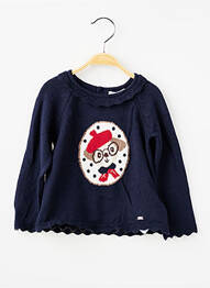 Pull coupe droite manches longues bleu MAYORAL fille