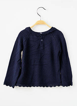 Pull coupe droite manches longues bleu MAYORAL fille