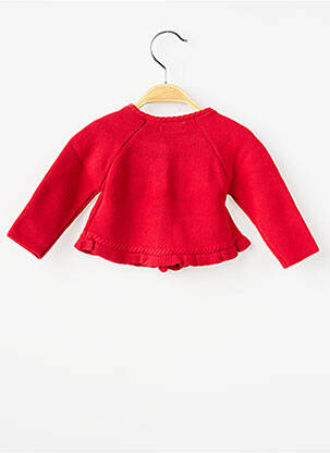Gilet manches longues col rond rouge MAYORAL fille