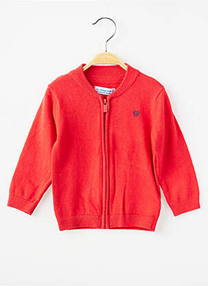 Gilet manches longues col rond rouge MAYORAL garcon