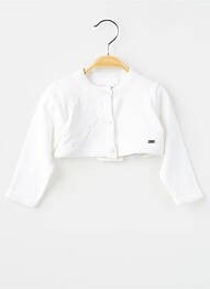 Gilet manches longues coupe droite blanc MAYORAL fille