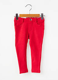 Pantalon slim tissage popeline rouge MAYORAL fille