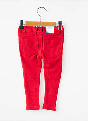 Pantalon slim tissage popeline rouge MAYORAL fille
