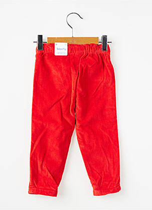 Pantalon slim tissage velours taille élastique rouge MAYORAL fille