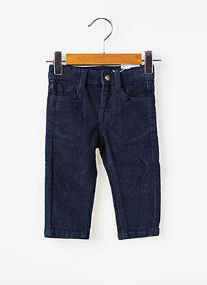 Pantalon slim fermeture zippée sous rabat boutonné bleu MAYORAL garcon
