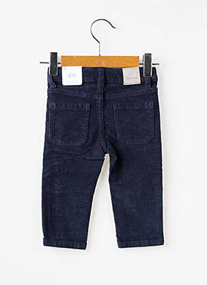 Pantalon slim fermeture zippée sous rabat boutonné bleu MAYORAL garcon