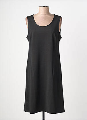 Robe mi-longue sans manche sans manche noir HALOGENE femme