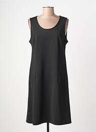 Robe mi-longue sans manche sans manche noir HALOGENE femme